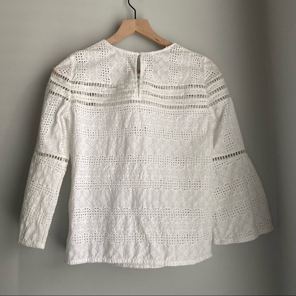 BA&SH Lace Blouse White Gianna Blouse - Picture 2 of 8